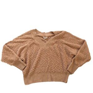 Brown  Soft Cozy Snuggle pullover popcorn knit Sweater size L